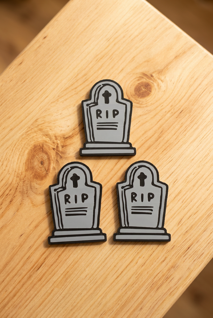 3D Printed Tombstone Loose Parts | Halloween Sensory Counters