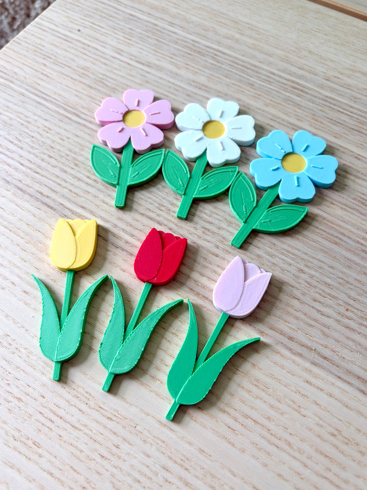 Flower Garden Planting Set | 2.5” Flowers | Sensory Dirt