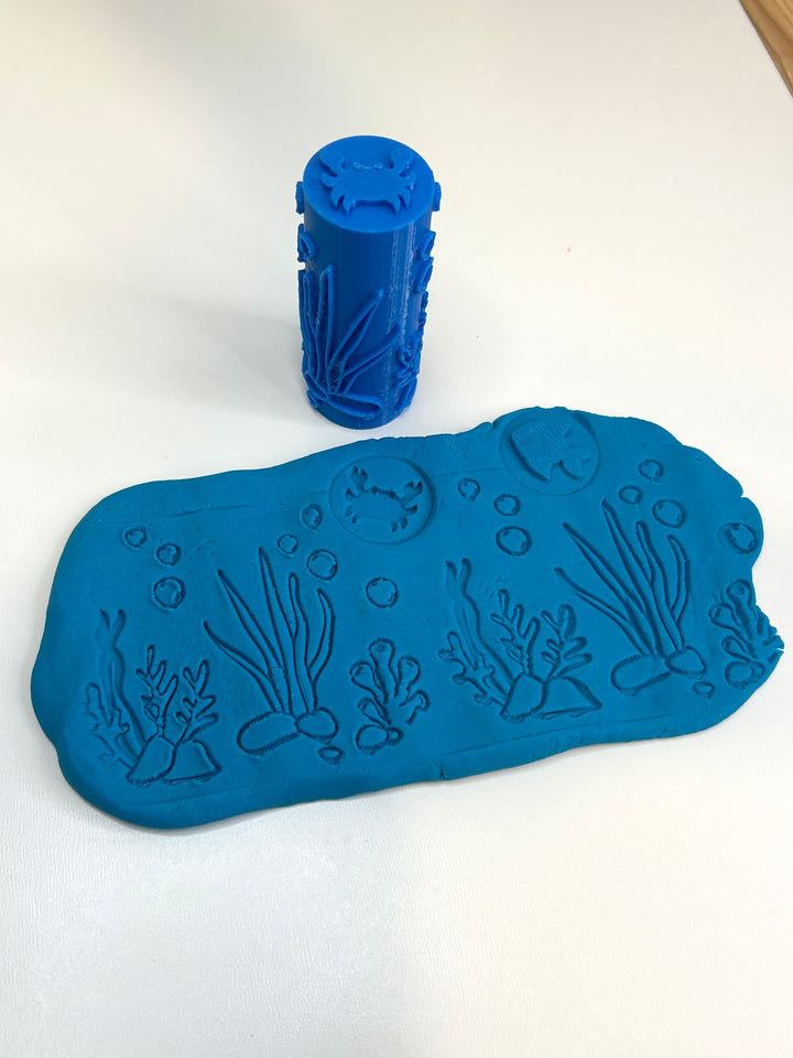 Under the Sea | Ocean-Themed | 3D Printed Texture Roller | Playdough Tool | Eco-Friendly PLA