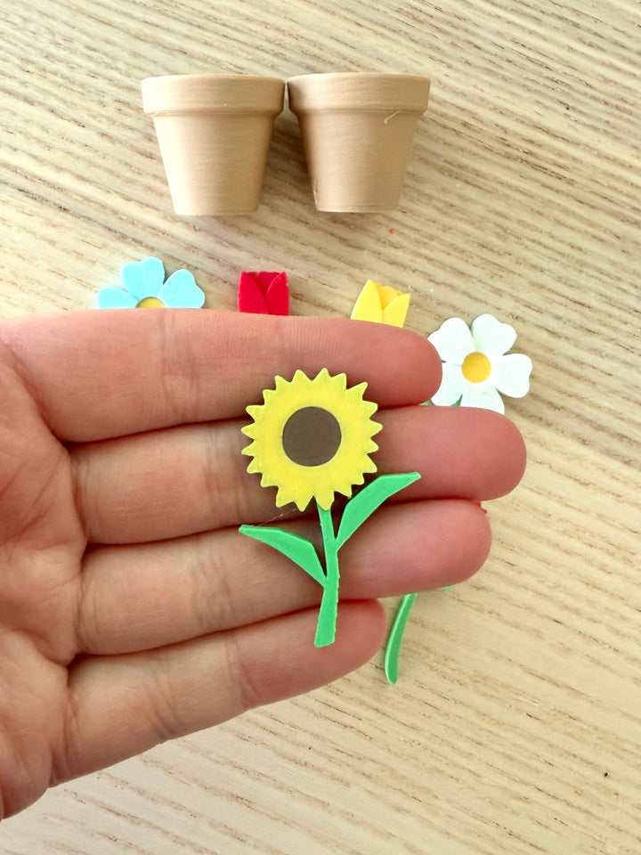 Miniature Gardening Set | Small World Play | Garden Sensory Bin | Playdough or Kinetic Sand ‘Dirt’