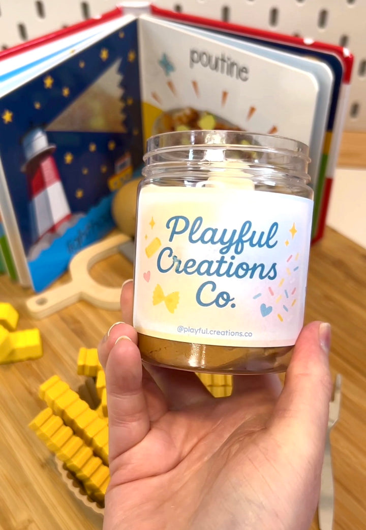 Create-Your-Own Poutine Playdough | Includes Cheese Curds & Gravy Sauce