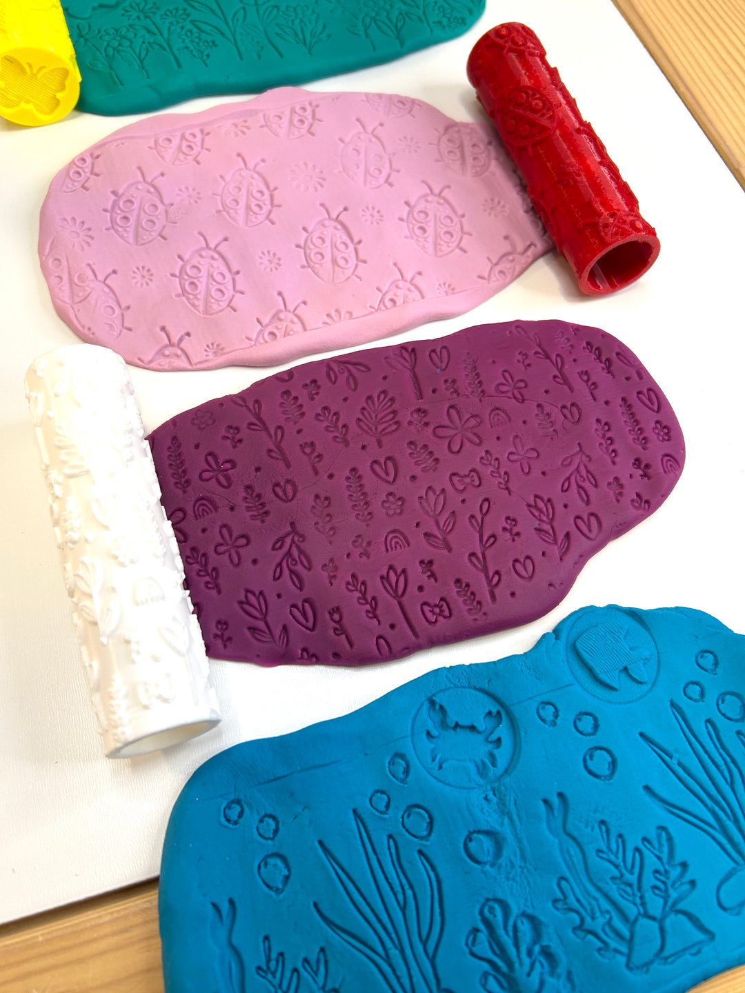 Red Ladybugs | 3D Printed Texture Roller | Playdough Tool | Eco-Friendly PLA