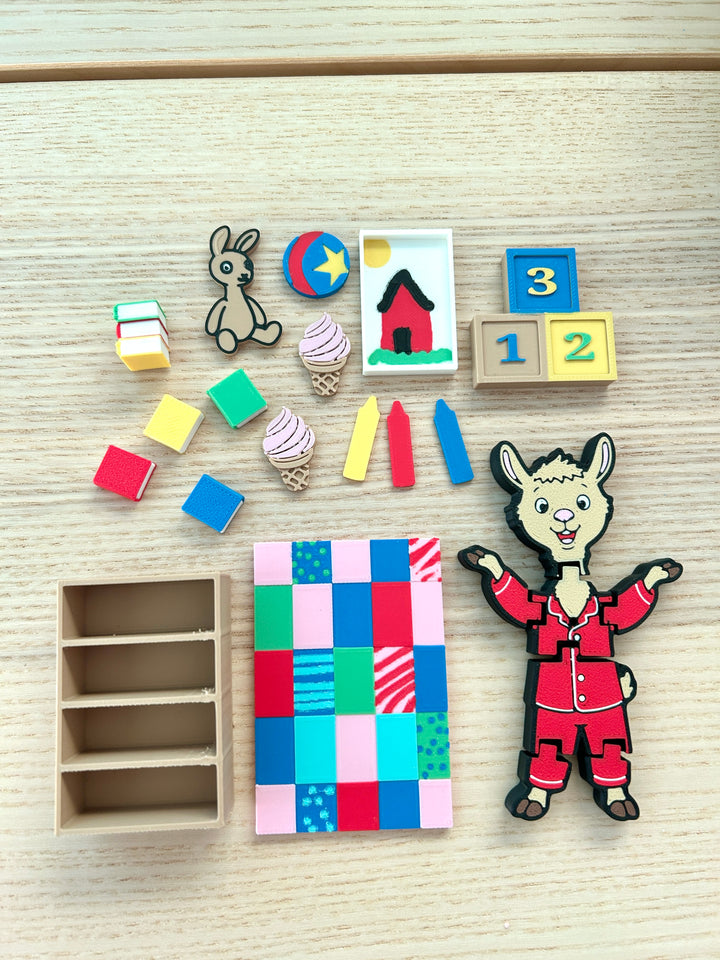 Llama Llama Themed Play Set | 3D Printed Toys | Bookish Small World Set with Loose Parts