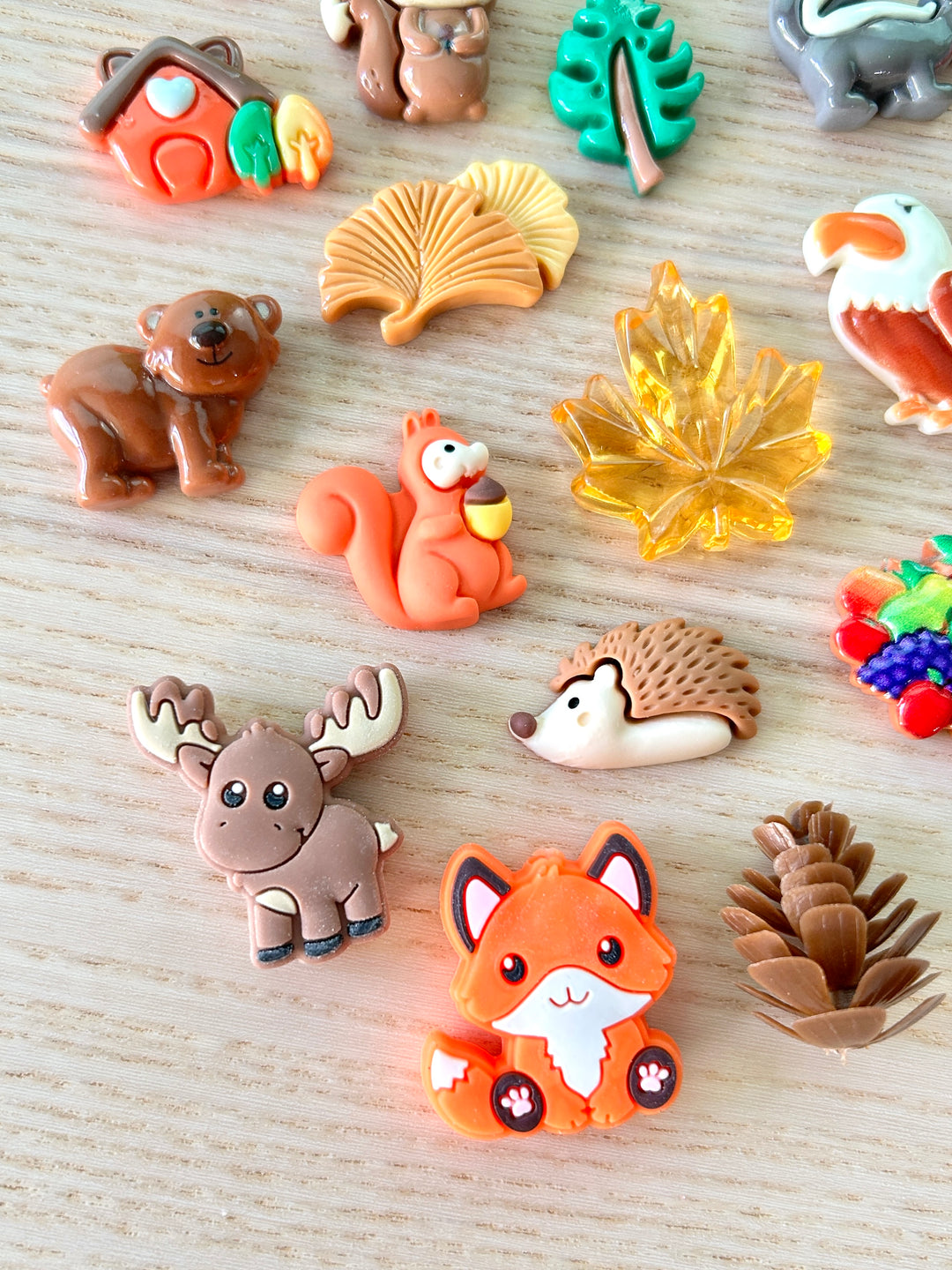 Lot of Autumn Charms | Fall-Themed Resin Set of 35+ Loose Parts
