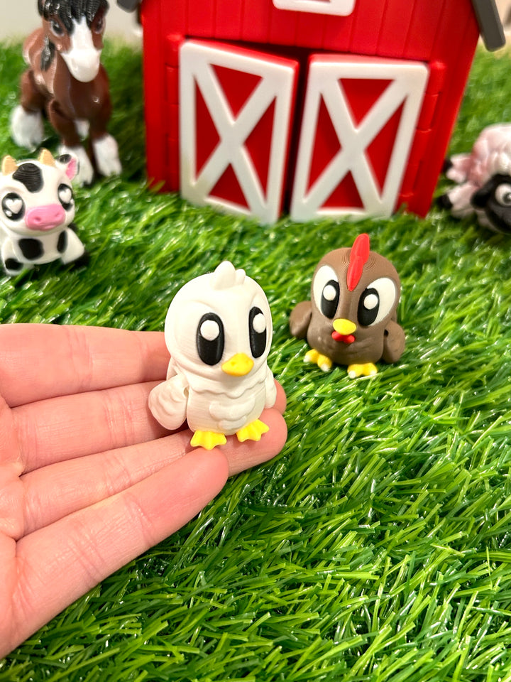 3D Printed Articulated Hen &amp; Roosters | Chicken Coop