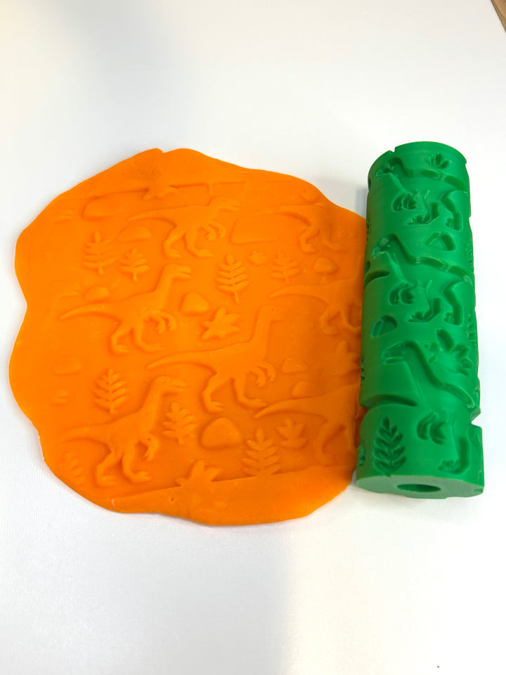 Dinosaur-Themed | 3D Printed Texture Roller | Playdough Tool | Eco-Friendly PLA