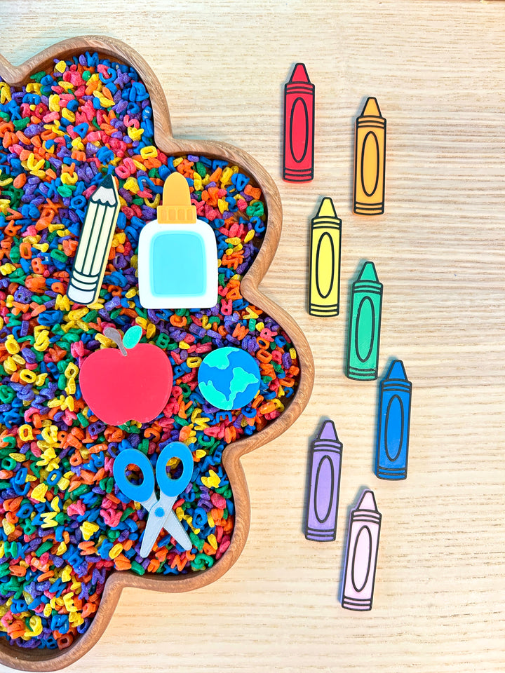 Back to School Loose Parts | 3D Printed Set of 12 (flat)