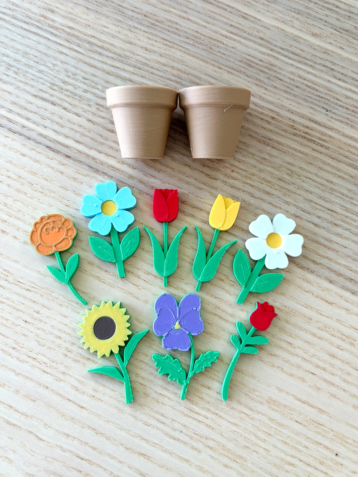 Mini Garden Planting Set | Flower Pots, Flowers &amp; Sensory Dirt