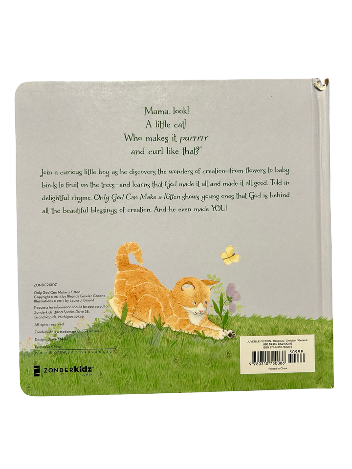 Only God Can Make a Kitten by Rhonda Gowler Greene (Board Book)