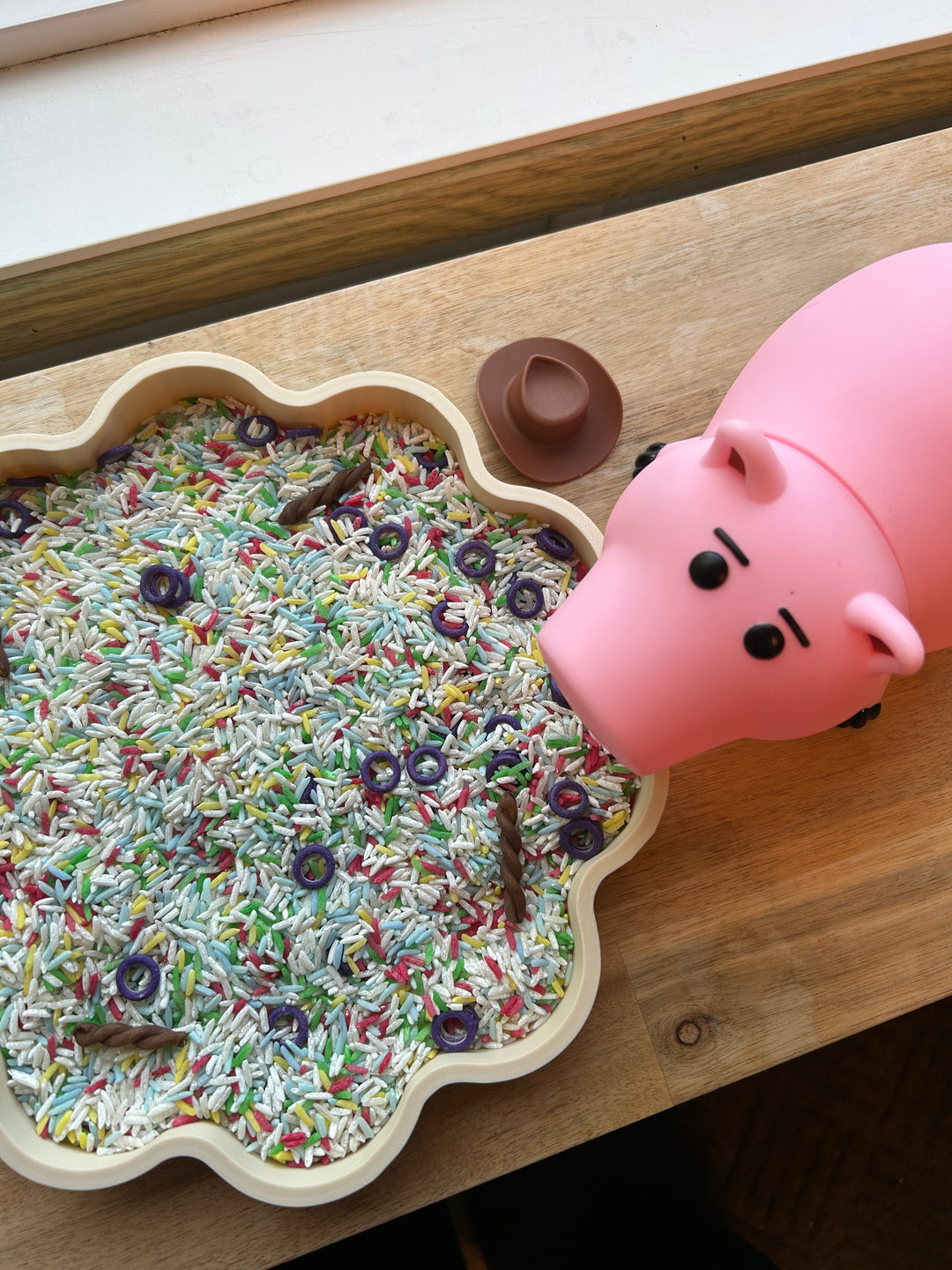 Cowboys &amp; Cosmos Sensory Filler Mix | Movie-Inspired Sensory Play | Handpainted Pasta