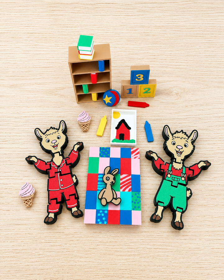 Llama Llama Themed Play Set | 3D Printed Toys | Bookish Small World Set with Loose Parts