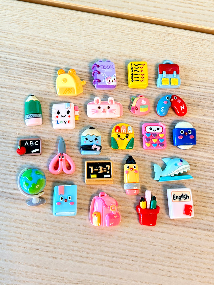 Back to School Charms | Resin Set of 20+ Mini Charms