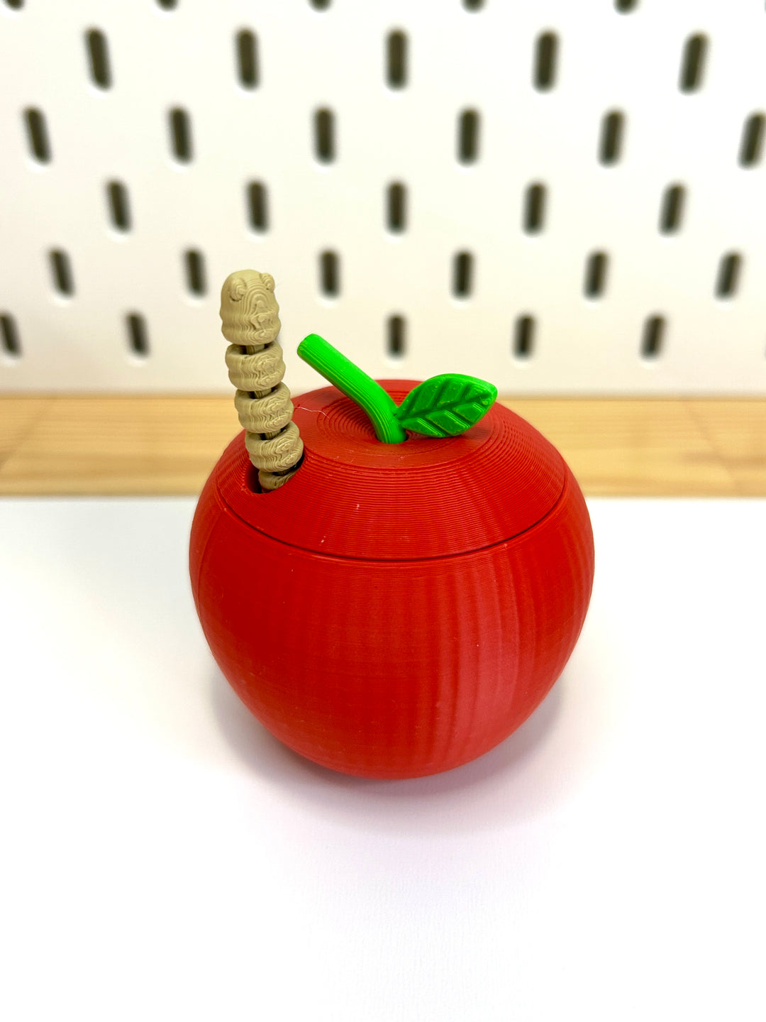 3D Printed Apple &amp; Worm Set | Back to School Sensory Play | Eco-Friendly PLA