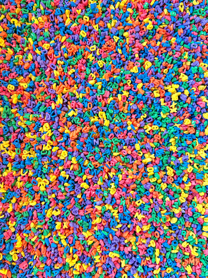Rainbow ABCs Sensory Filler Mix | Colourful Alphabet Pasta