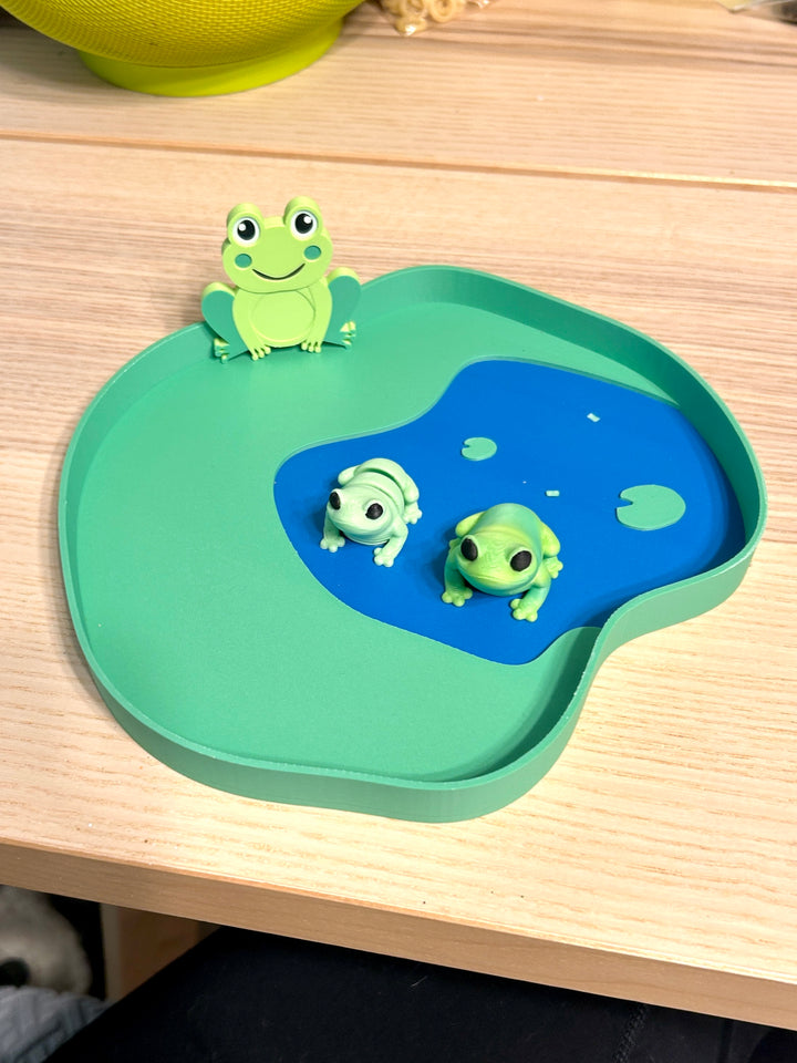 Frog Life Loose Parts | Pond Sensory Play | 3D Printed Flat Fillers | Eco-Friendly PLA