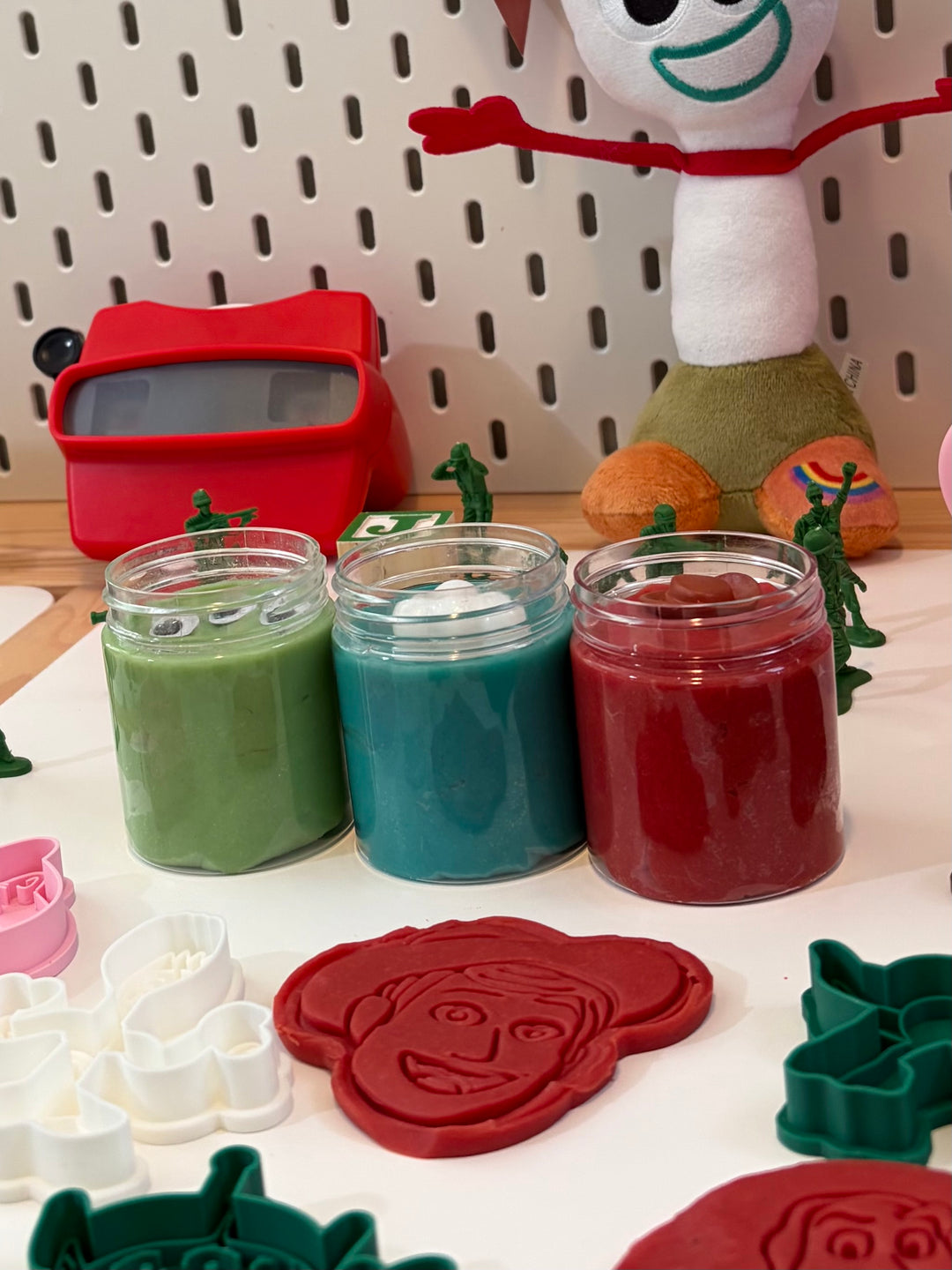 Cowboys &amp; Cosmos Playdough Set | Homemade Playdough | Unscented (4oz. X3)