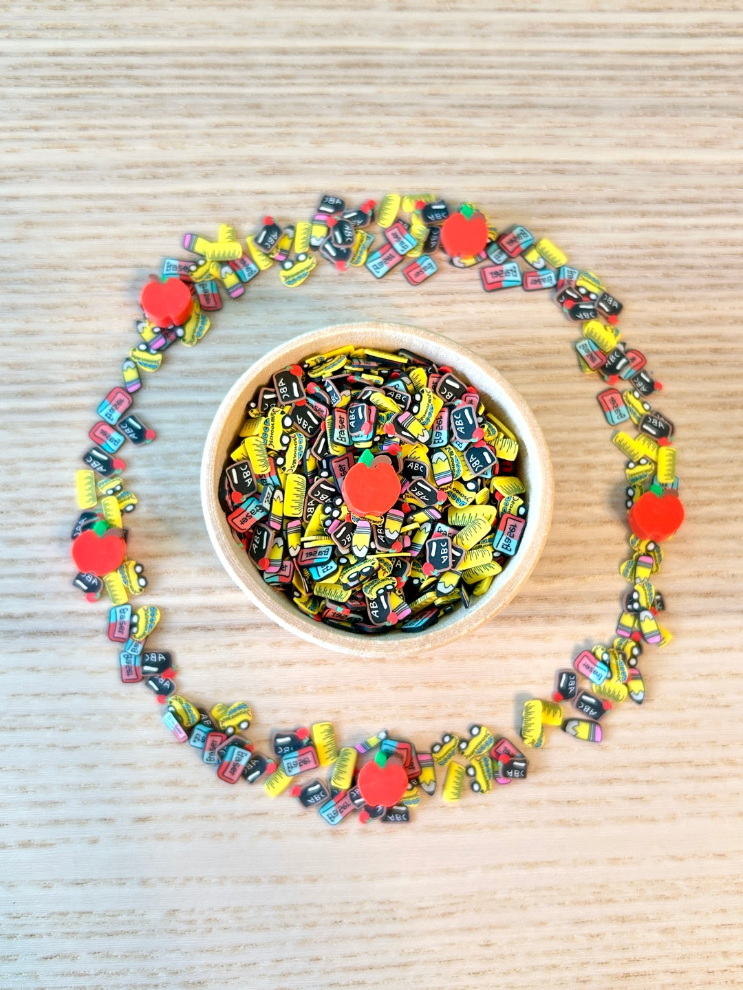 Back to School Supplies Sprinkles | Polymer Clay Slices (10g)