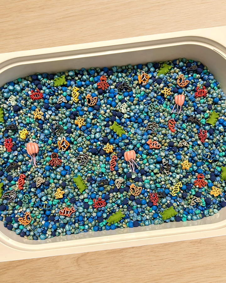 Under The Sea Sensory Filler Mix | Ocean Sensory Bin | Handpainted Pasta | Octopus, Whale, Shark, Fish, Seahorse, Starfish, Dolphin, Jellyfish