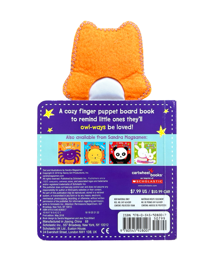 Owl Always Love You! by Sandra Magsamen (Board Book with Finger Puppet)