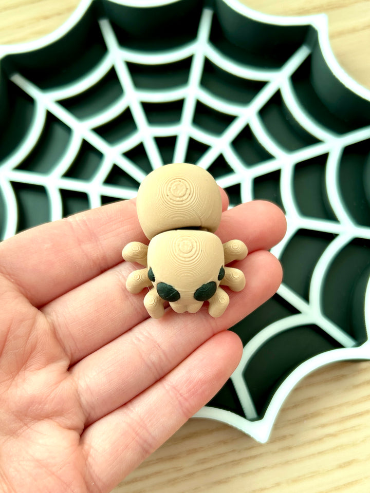 Spiderweb Sensory Tray | Black &amp; White 3D Printed Trinket Tray