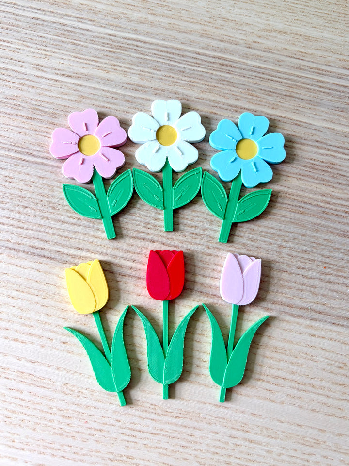 Flower Garden Planting Set | 2.5” Flowers | Sensory Dirt