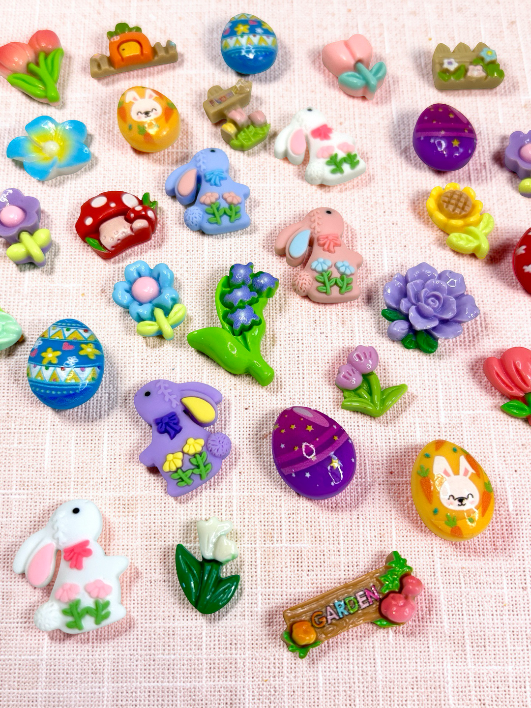 Playful Spring Resin Charms | Easter, Bunnies, Eggs &amp; Flowers