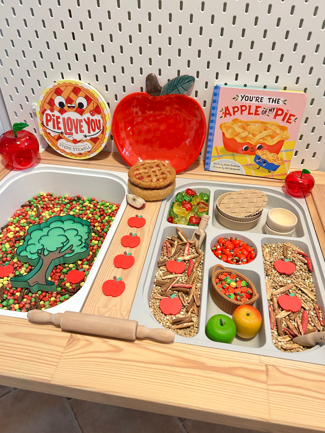 Cozy Apple Pie Sensory Filler Mix | Autumn-Themed Sensory Bin Mix
