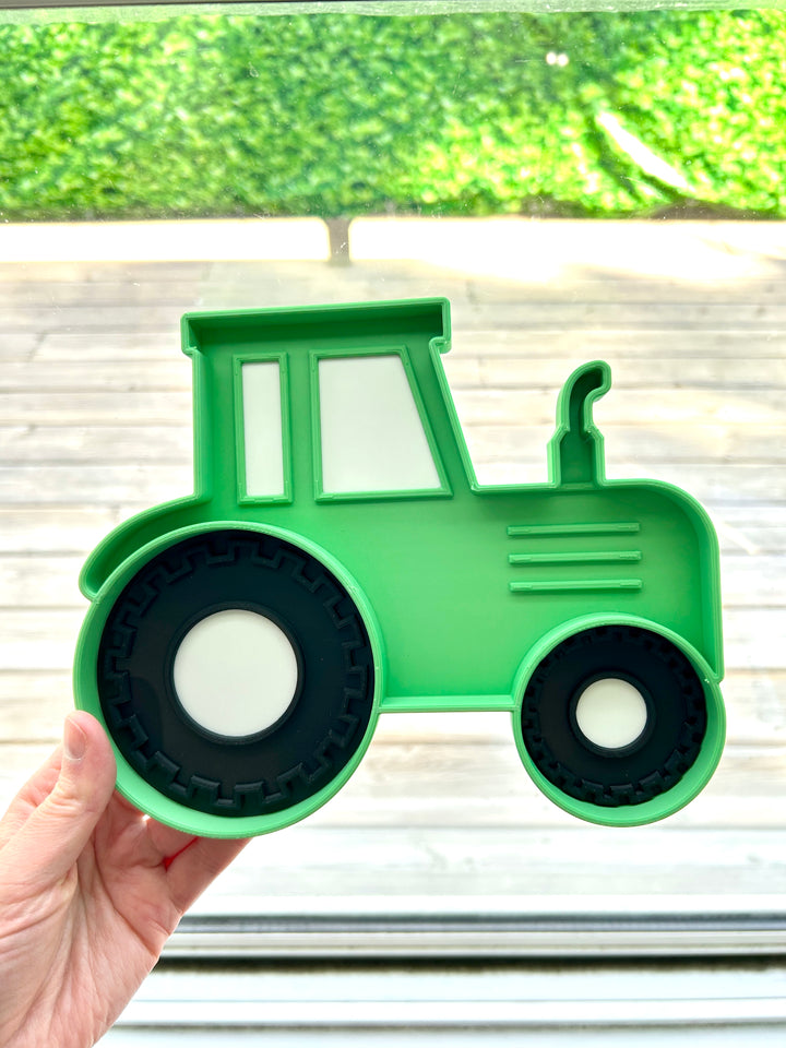 Green Tractor Sensory Tray | Farm Sensory Bin | 3D Printed Trinket Tray