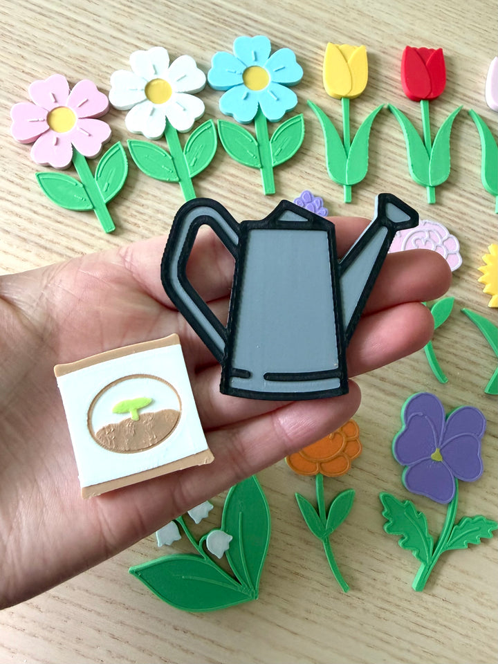 Miniature Gardening Set | Small World Play | Garden Sensory Bin | Playdough or Kinetic Sand ‘Dirt’
