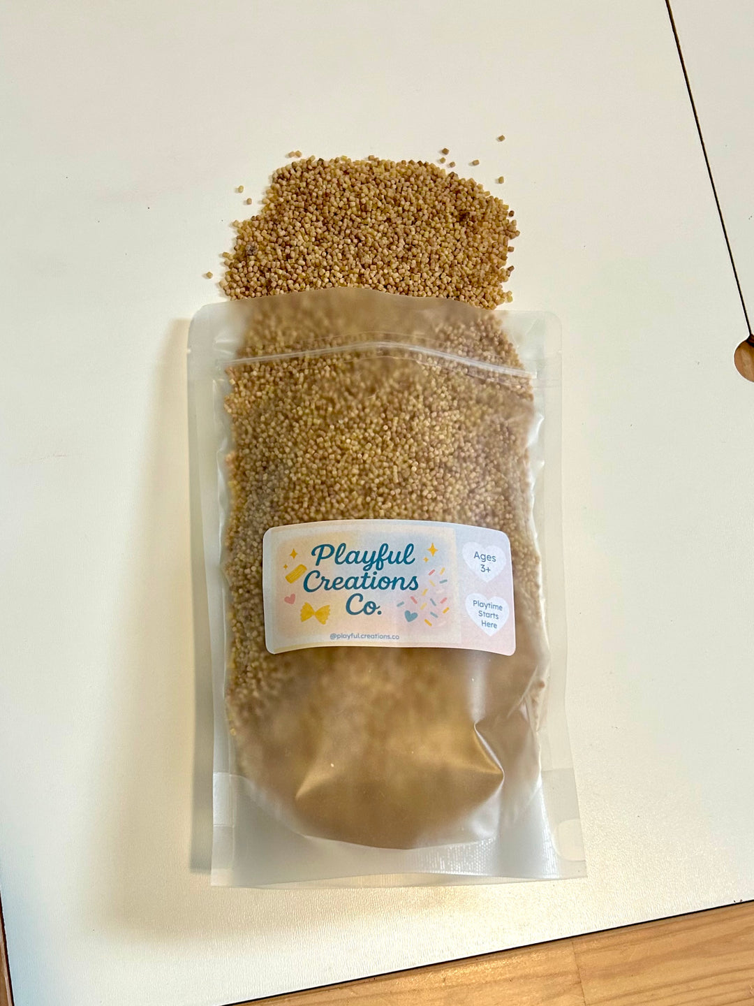 Beach Sand Sensory Filler Base | Handpainted Pasta Seashells