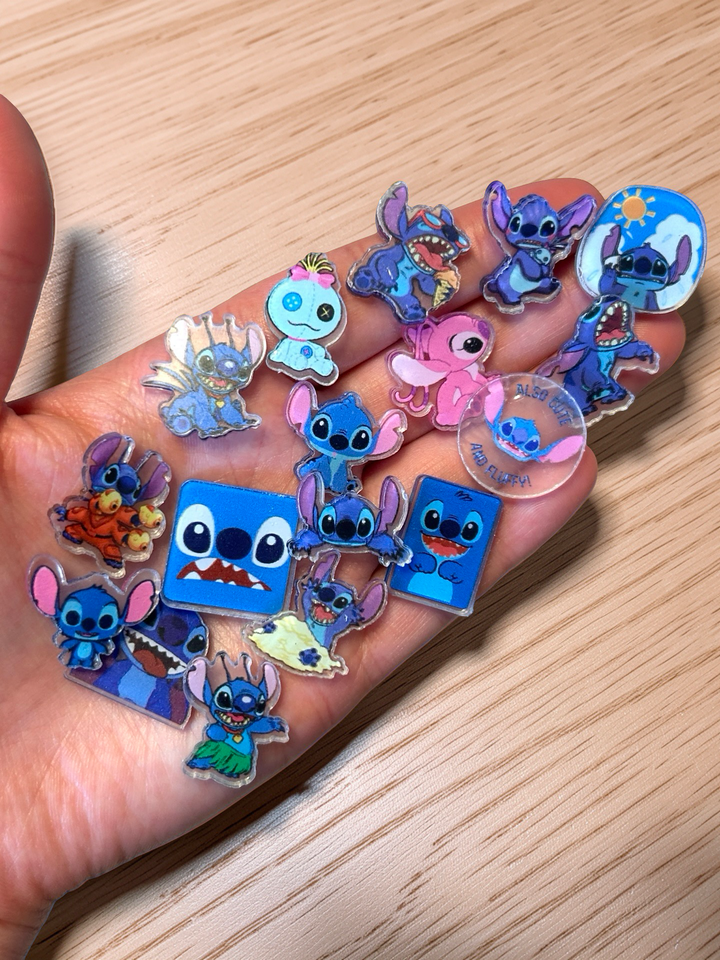 Hawaiian Blue Alien Charms Set | Silicone Bead, Acrylic, Resin Loose Parts