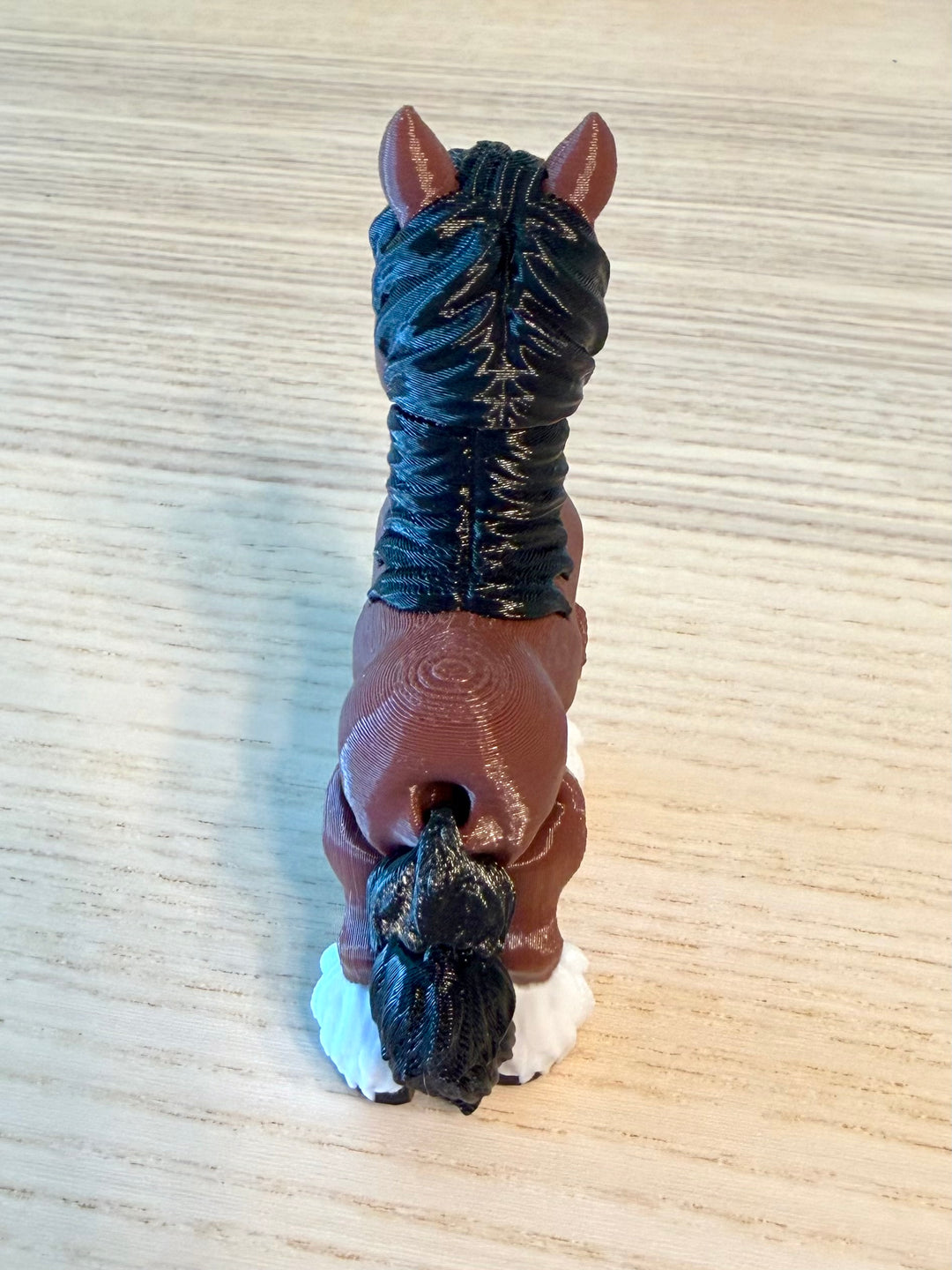3D Printed Articulated Brown Horse