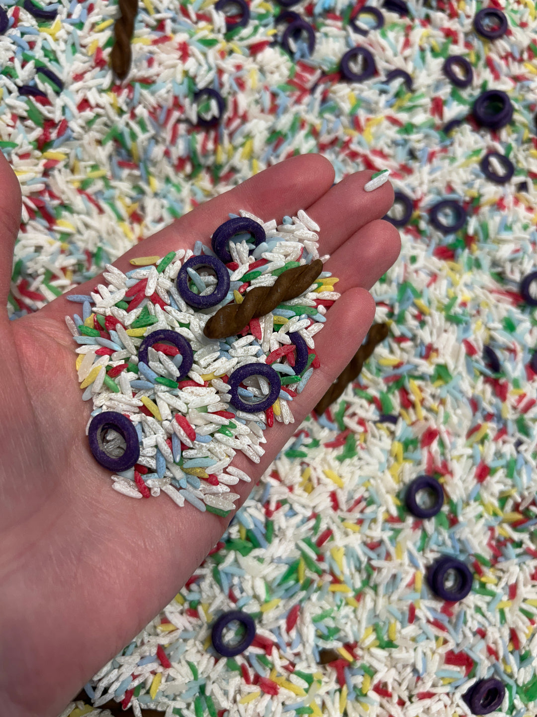 Cowboys &amp; Cosmos Sensory Filler Mix | Movie-Inspired Sensory Play | Handpainted Pasta