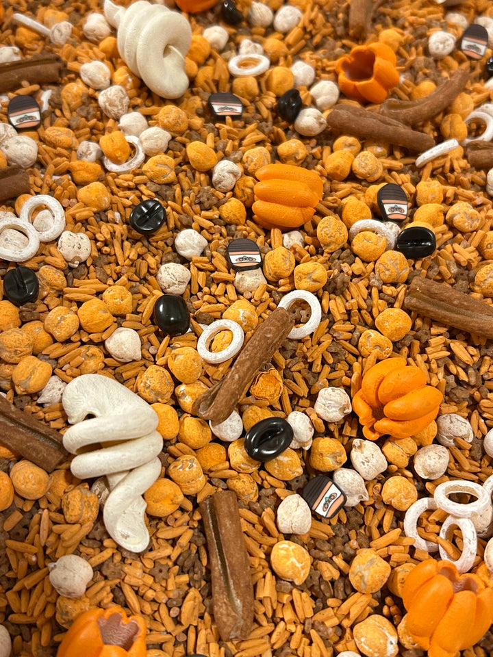 Pumpkin Spice Latte Sensory Filler Mix | Autumn-Themed Sensory Bin Mix