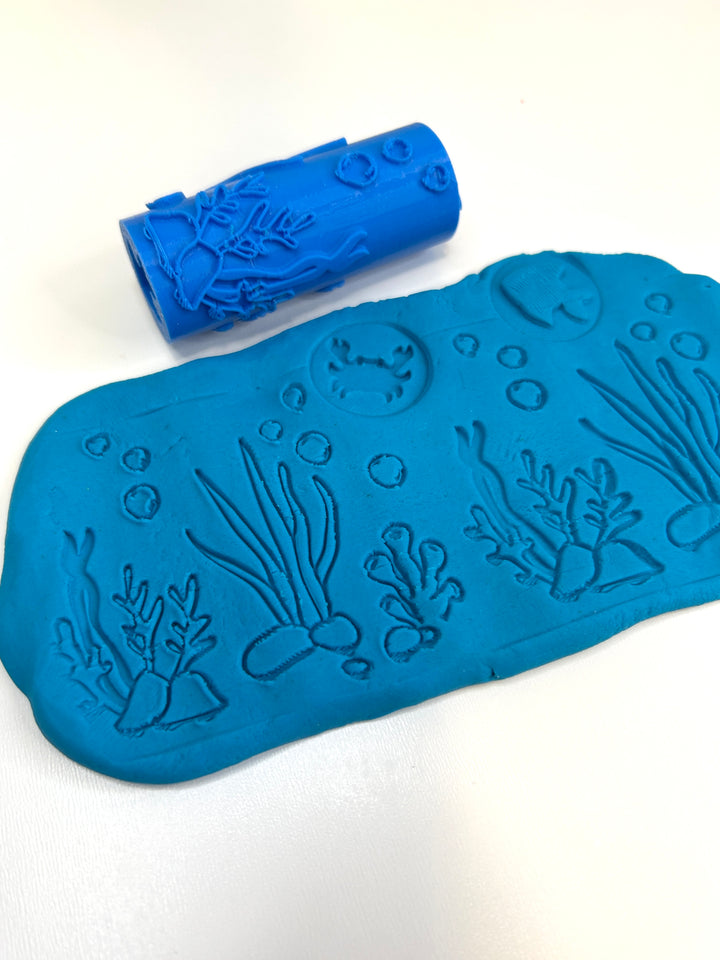 Under the Sea | Ocean-Themed | 3D Printed Texture Roller | Playdough Tool | Eco-Friendly PLA
