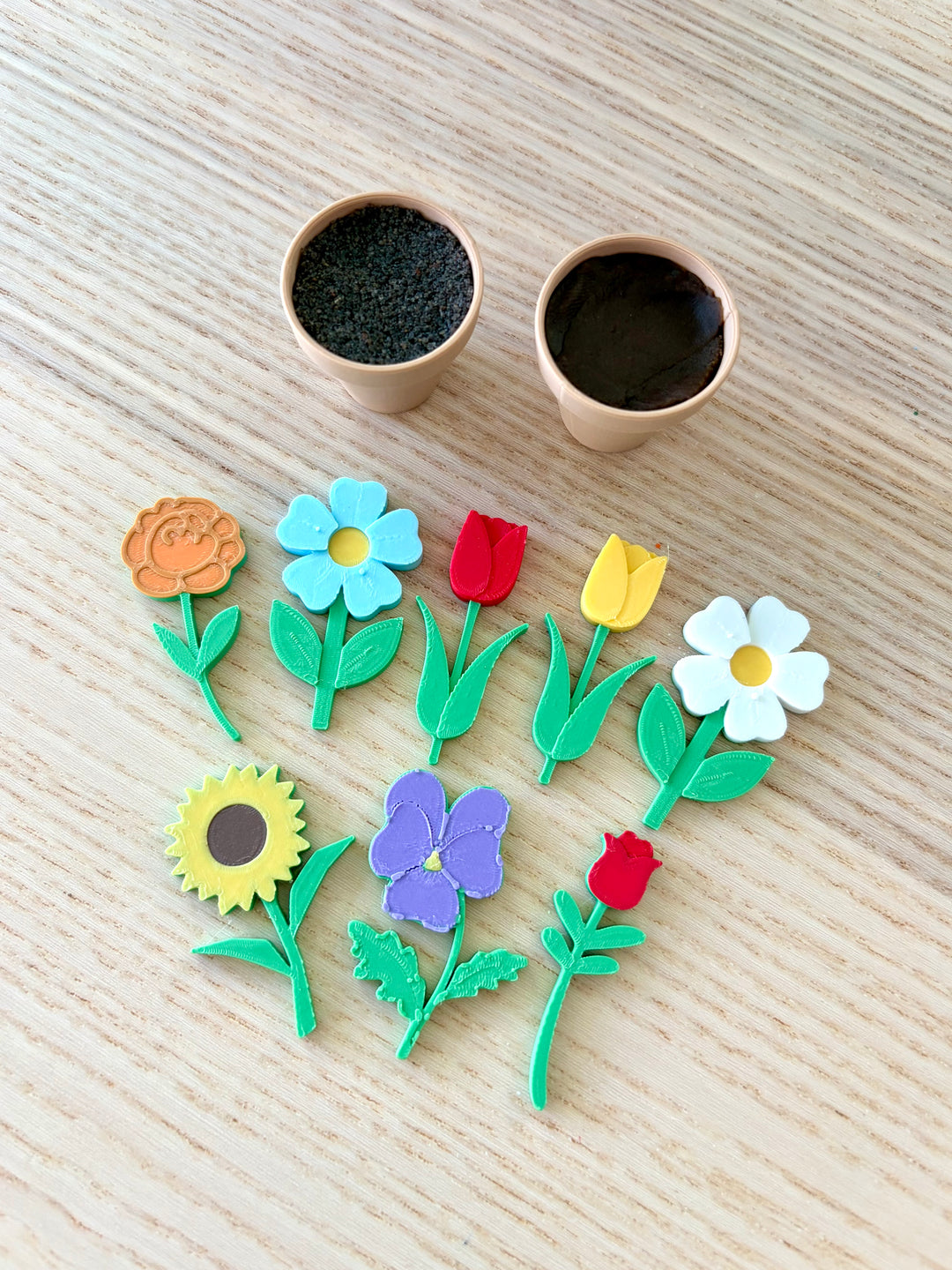 Mini Garden Planting Set | Flower Pots, Flowers &amp; Sensory Dirt