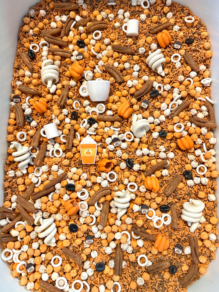 Pumpkin Spice Latte Sensory Filler Mix | Autumn-Themed Sensory Bin Mix