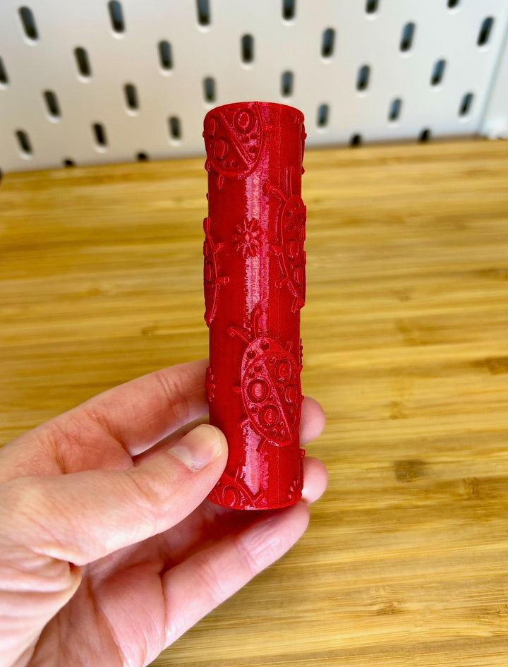 Red Ladybugs | 3D Printed Texture Roller | Playdough Tool | Eco-Friendly PLA