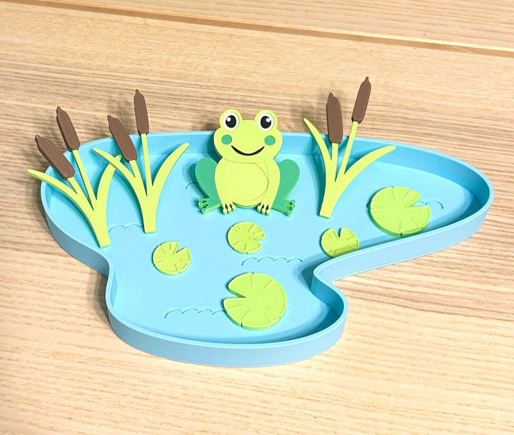 Frog Life Loose Parts | Pond Sensory Play | 3D Printed Flat Fillers | Eco-Friendly PLA