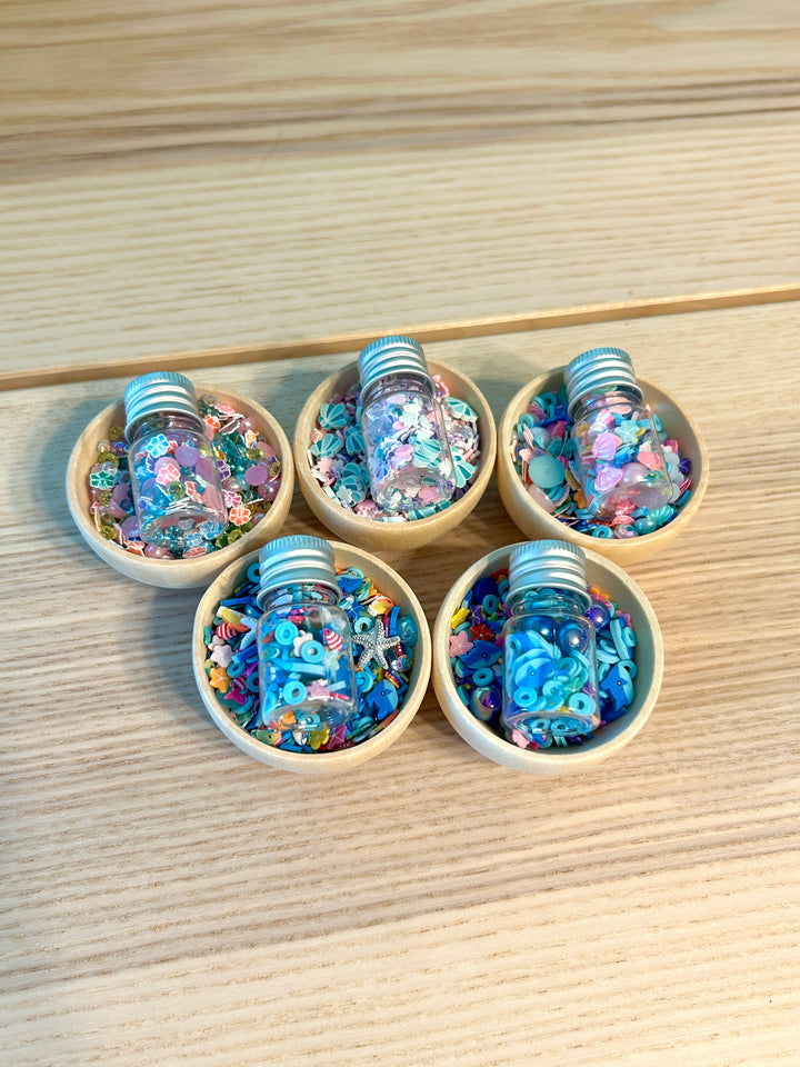 Hawaiian Blue Alien Charms Set | Silicone Bead, Acrylic, Resin Loose Parts