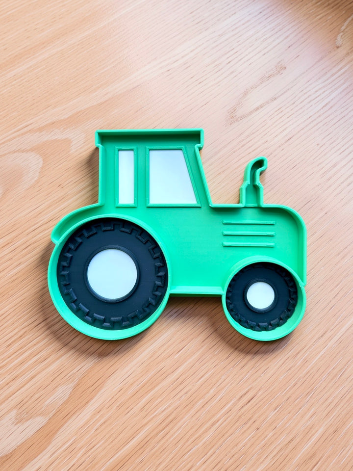 Green Tractor Sensory Tray | Farm Sensory Bin | 3D Printed Trinket Tray
