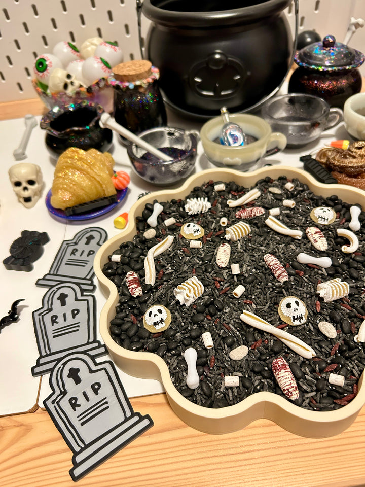 The Haunted Graveyard Sensory Filler | Halloween Blood &amp; Bones Mix