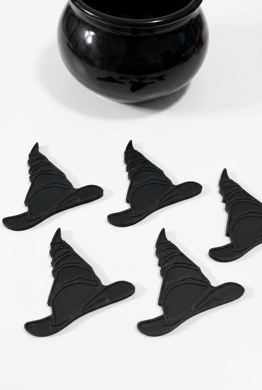 3D Printed Witch’s Hat Loose Parts (flat) | Halloween Counters