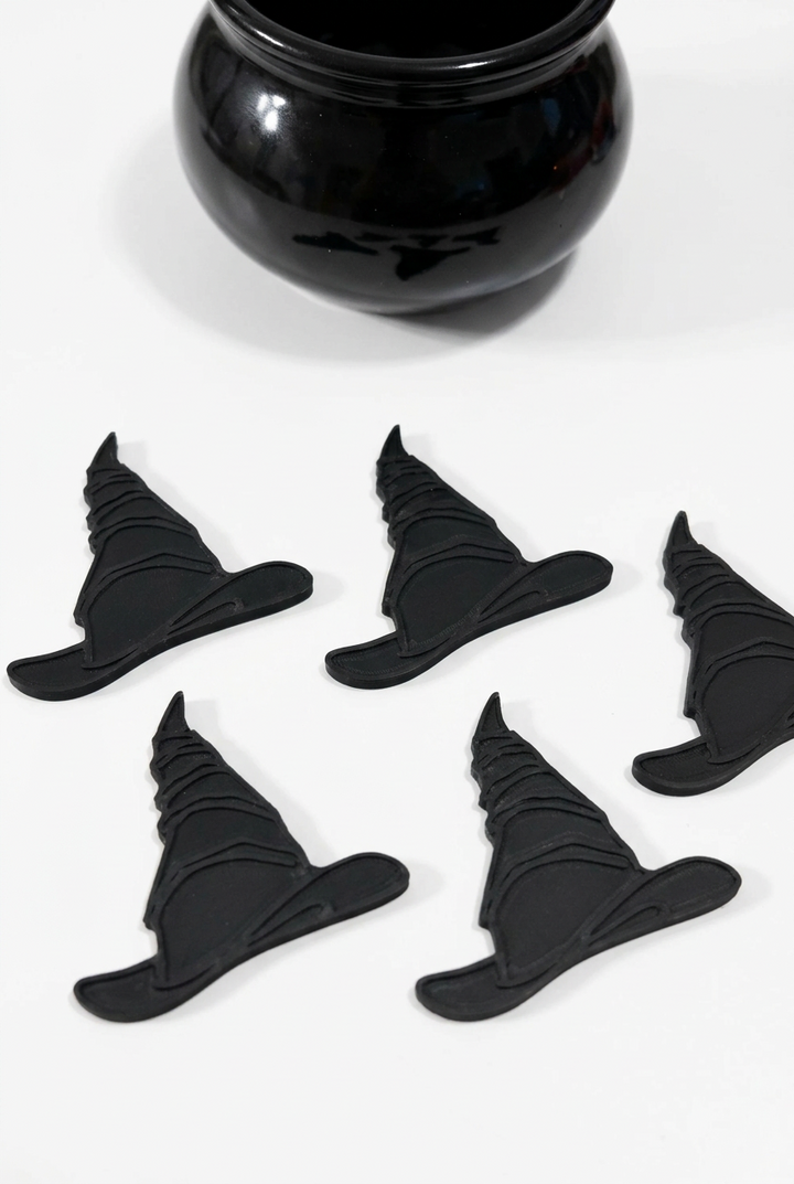 3D Printed Witch’s Hat Loose Parts (flat) | Halloween Counters