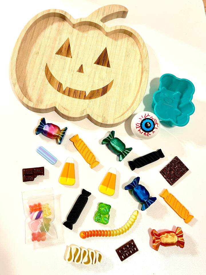 3D Printed Colourful Candy Loose Parts | Halloween Sensory Play Accessories