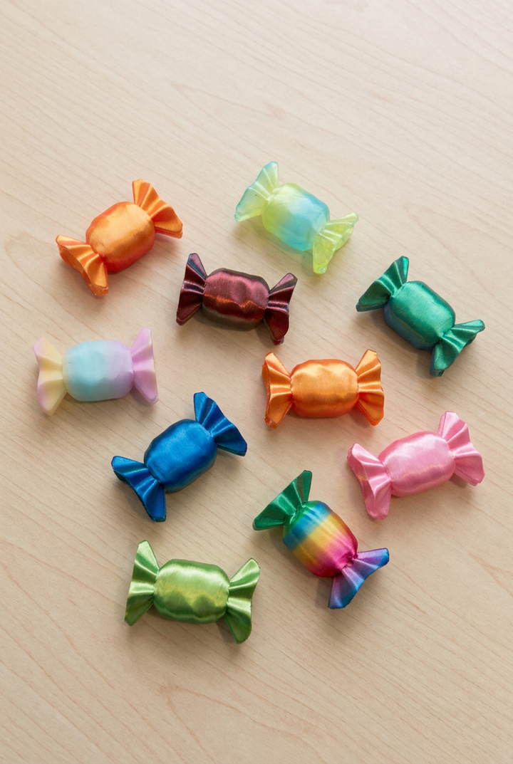 3D Printed Colourful Candy Loose Parts | Halloween Sensory Play Accessories