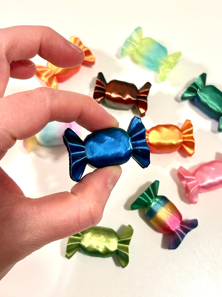 3D Printed Colourful Candy Loose Parts | Halloween Sensory Play Accessories