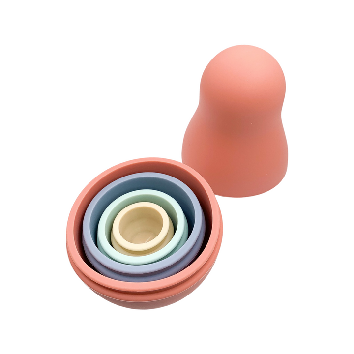 Montessori Silicone Nesting Dolls | Baby Sensory & Bath Toy | BPA-Free Silicone
