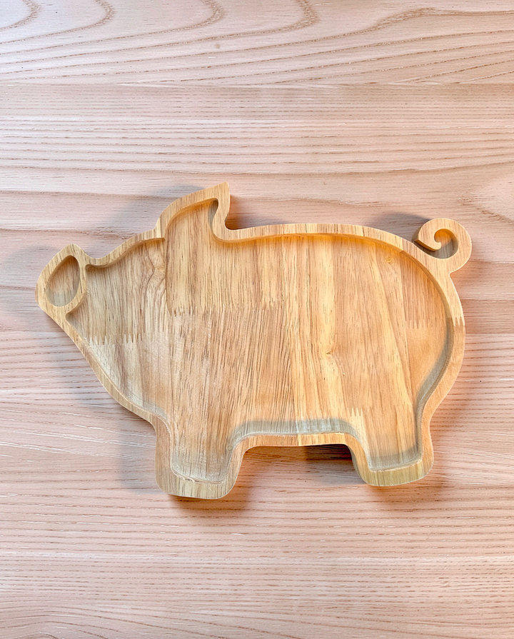 Wooden Pig Tray | Natural Wood Sensory Tray