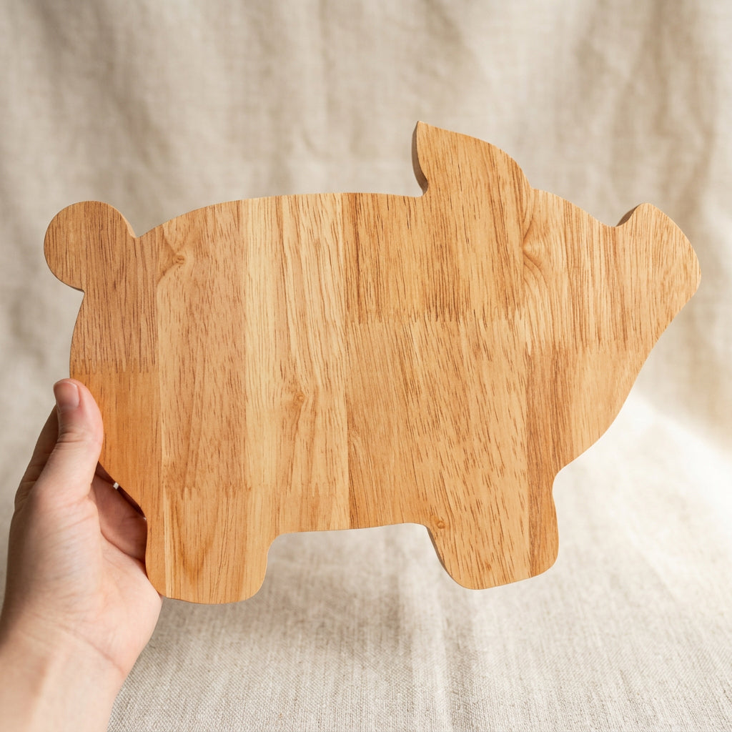 Wooden Pig Tray | Natural Wood Sensory Tray